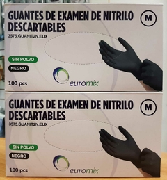 GUANTES NITRILO NEGRO T:M X100U