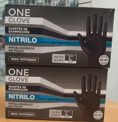 GUANTES DE NITRILO NEGRO T:L X100U