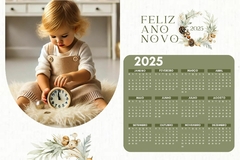 Calendário 2025 - Ano Novo - Guirlanda