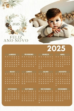 Calendário 2025 - Ano Novo - Guirlanda