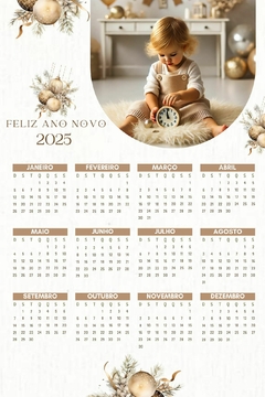 Imagem do Calendário 2025 - Ano Novo - Enfeites de Natal