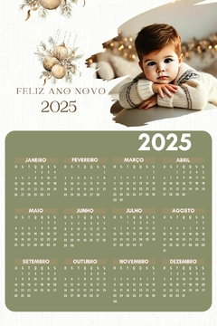 Calendário 2025 - Ano Novo - Enfeites de Natal