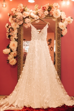 Vestido flor noiva 3D - comprar online