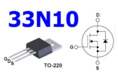 Ci Transistor Fqp33n10 33n10 To220 Original - comprar online