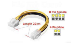 Cabo Adaptador para Fonte ATX 4 Pinos para 8 Pinos 20 Cm na internet