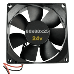 Cooler Fan Ventilador Ventoinha 24v 80x80x25mm 8x8cm 24V - comprar online