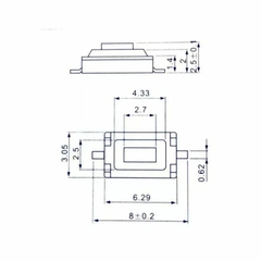 30 peças Chave Toque Micro Botão Smd 2 Pinos 3x6x2,5mm - Ponto de Eletrônicos Acessórios Ltda