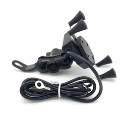 Suporte Celular GPS Universal Moto Com Carregador Usb