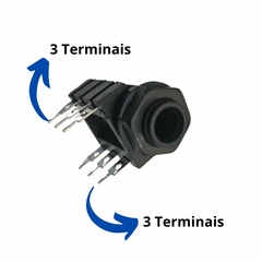 Conector Jack J10 P10 Estereo Plastico Circuito Fechado 6p - comprar online