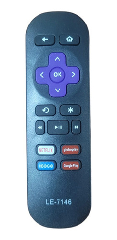 Controle Compatível Com Roku Tv Express Netflix Hbo Go