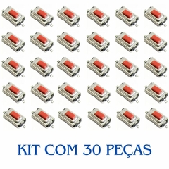 30 peças Chave Toque Micro Botão Smd 2 Pinos 3x6x2,5mm - comprar online