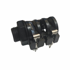 Conector Jack J10 P10 Mono Plastico Circuito Aberto 2p