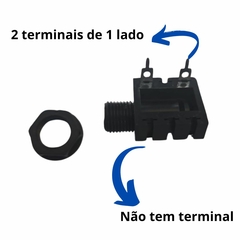 Conector Jack J10 P10 Mono Plastico Circuito Aberto 2p - Ponto de Eletrônicos Acessórios Ltda