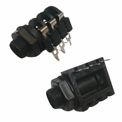 Conector Jack J10 P10 Estereo Plastico Circuito Aberto 3 pin - comprar online