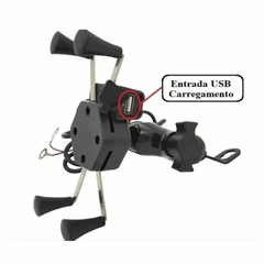 Suporte Celular GPS Universal Moto Com Carregador Usb - comprar online