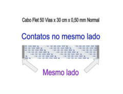 Cabo Flet Flat Flex Cable 50 Vias x 30cm x 0,50mm Normal na internet