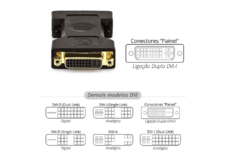 Adaptador VGA Macho (Entrada) DVI Fêmea (Saída) - loja online