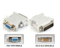 Adaptador Dvi-i 24+5 Pinos Macho P/ Vga 15 Pinos Femea - Ponto de Eletrônicos Acessórios Ltda