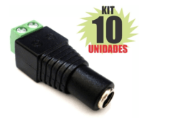 Conector P4 Fêmea Com Borne Cftv Com 10 Peças - comprar online