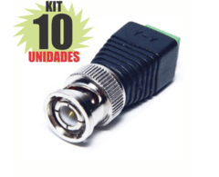 Conector Bnc Macho Com Borne Para Cftv - Kit com 10 pc - comprar online