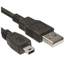 Cabo USB A macho para Mini USB 5 Pinos 1,80 metros