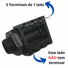 Conector Jack J10 P10 Estereo Plastico Circuito Aberto 3 pin na internet