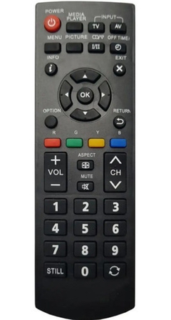 Controle Compatível Com Tv Led Lcd Panasonic Viera Tnq2b3901