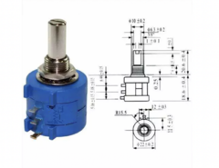 Potenciometro de Precisao Multivoltas Bourns 3590s 5k 10 Voltas - Ponto de Eletrônicos Acessórios Ltda