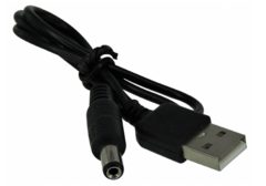 Cabo USB Macho para P4 Normal 5,5mm x 2,5mm 0,50m