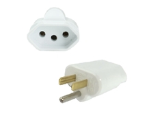 Pino Plug Adaptador Tripolar Reverso 2 Pinos + Terra 15a