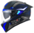 CAPACETE KYT R2R LED MATT BLACK/BLUE