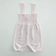 Salopete Curta Baby Fio Rosa Pastel - comprar online