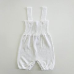 Salopete Curta Baby Fio Branca - comprar online