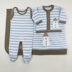 Saída de Maternidade Boneco de Neve - Baby Fio Tricot Infantil