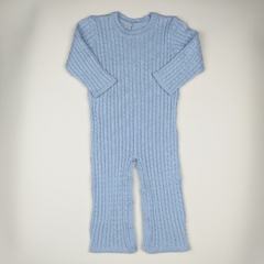 Macacão Mini tranças Azul Sky - Baby Fio Tricot Infantil