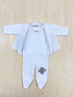 Conjunto Branco Cachorrinho Azul - comprar online