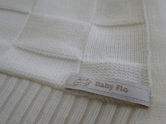 Manta Quadriculada Marfim - Baby Fio Tricot Infantil