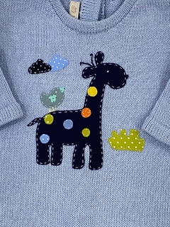 Macacão Sky Girafinha Colorida - Baby Fio Tricot Infantil