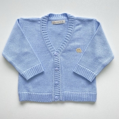 Cardigan Baby Fio Azul Sky - Baby Fio Tricot Infantil