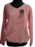 Sweater de lana corto, rosa, talle unico (aq080417) - Namaste Argentina