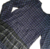 Camisola escocesa con volados, manga larga, violeta y negro, talle 10 (pm130714)