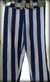 Capri de algodon y lycra, con cinturon, azul y blanco, talle 4 (a031113)
