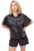 Camisa de seda con mangas acampanadas, negra, talle L (st170224) - comprar online