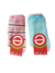 Pack x 2 medias juvenil Elemento, acqua + rosa, talle 4 (lc030520)