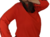 Camisola de gasa con linea lateral, roja, talle unico (u140818)