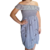 Vestido corto de seda bordado gris, talle unico (ca021113) - comprar online