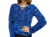Sweater corto de pelo de mono, azul jaspeado, talle unico (aq050417)