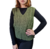 Chaleco de lana trenzado, verde seco, talle unico (lj010321)