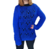 Anticipo Otoño Invierno! Sweater de lana, largo, azul Francia con lurex, talle unico (i120217)
