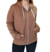 Campera de friza con capucha, marron, talle L (mj030621)